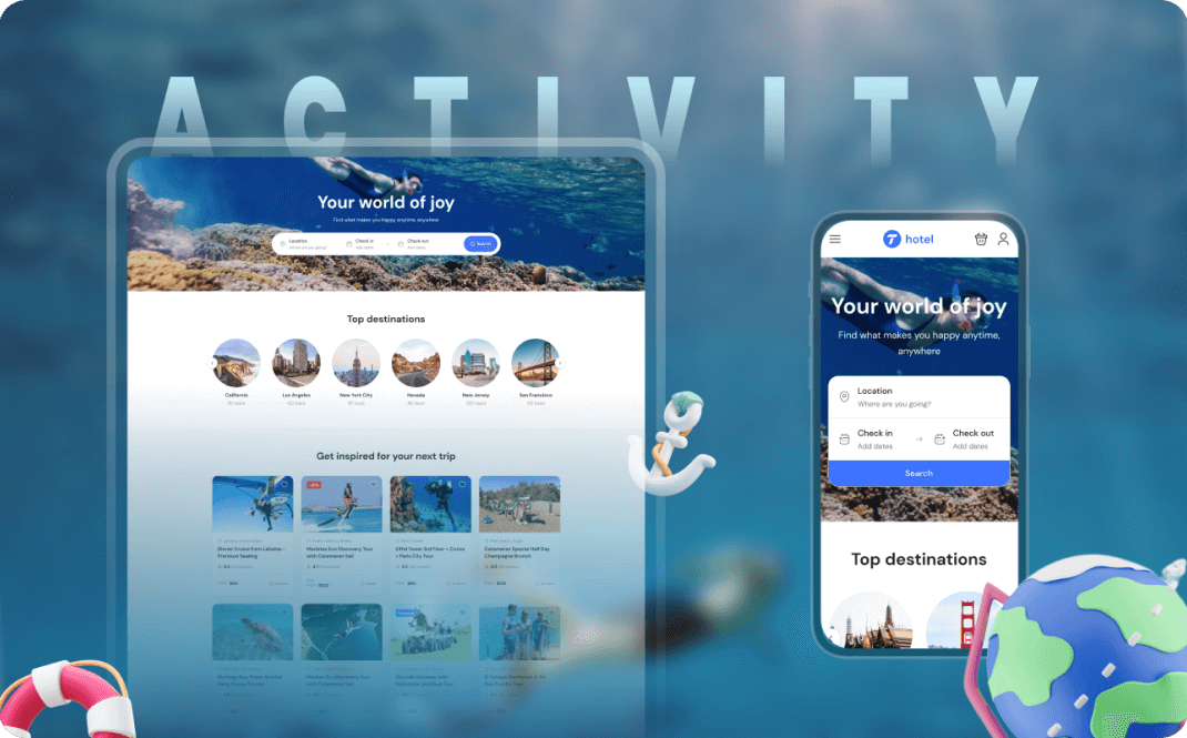 Connect the real life experience to creative activities with Traveler. The customer won't just see a new place, but will be immeresed with local culture, typical food and making friend to natives