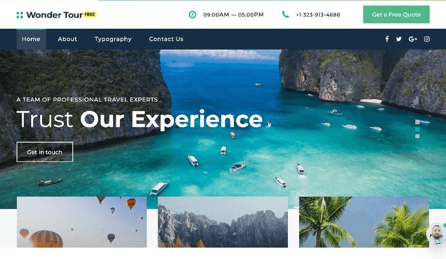Identify target audience for travel agency website Image 1