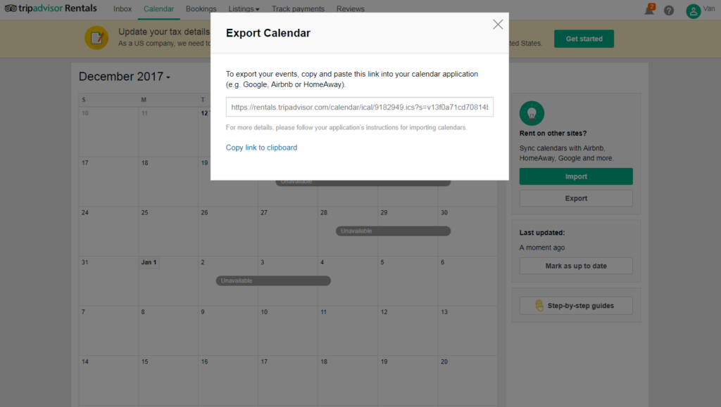 How to Sync TripAdvisor Calendar? TRAVELER THEME